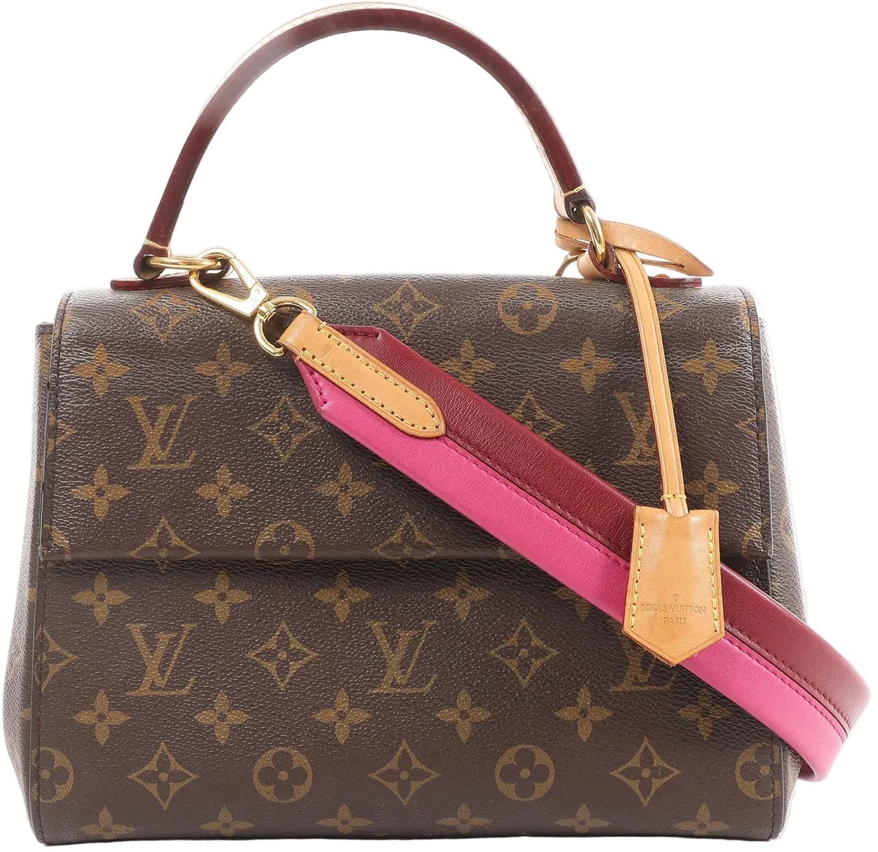 Louis Vuitton Louis Vuitton Cluny BB Monogram Canvas 2Way Handbag in Brown x Pink M42738 Bruin