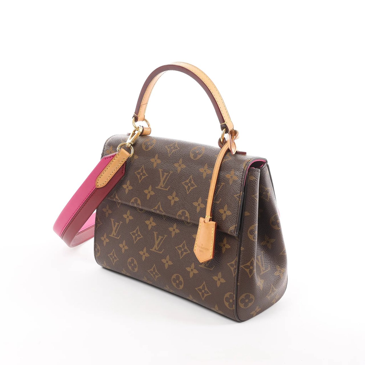 Louis Vuitton Louis Vuitton Cluny BB Monogram Canvas 2Way Handbag in Brown x Pink M42738 Bruin