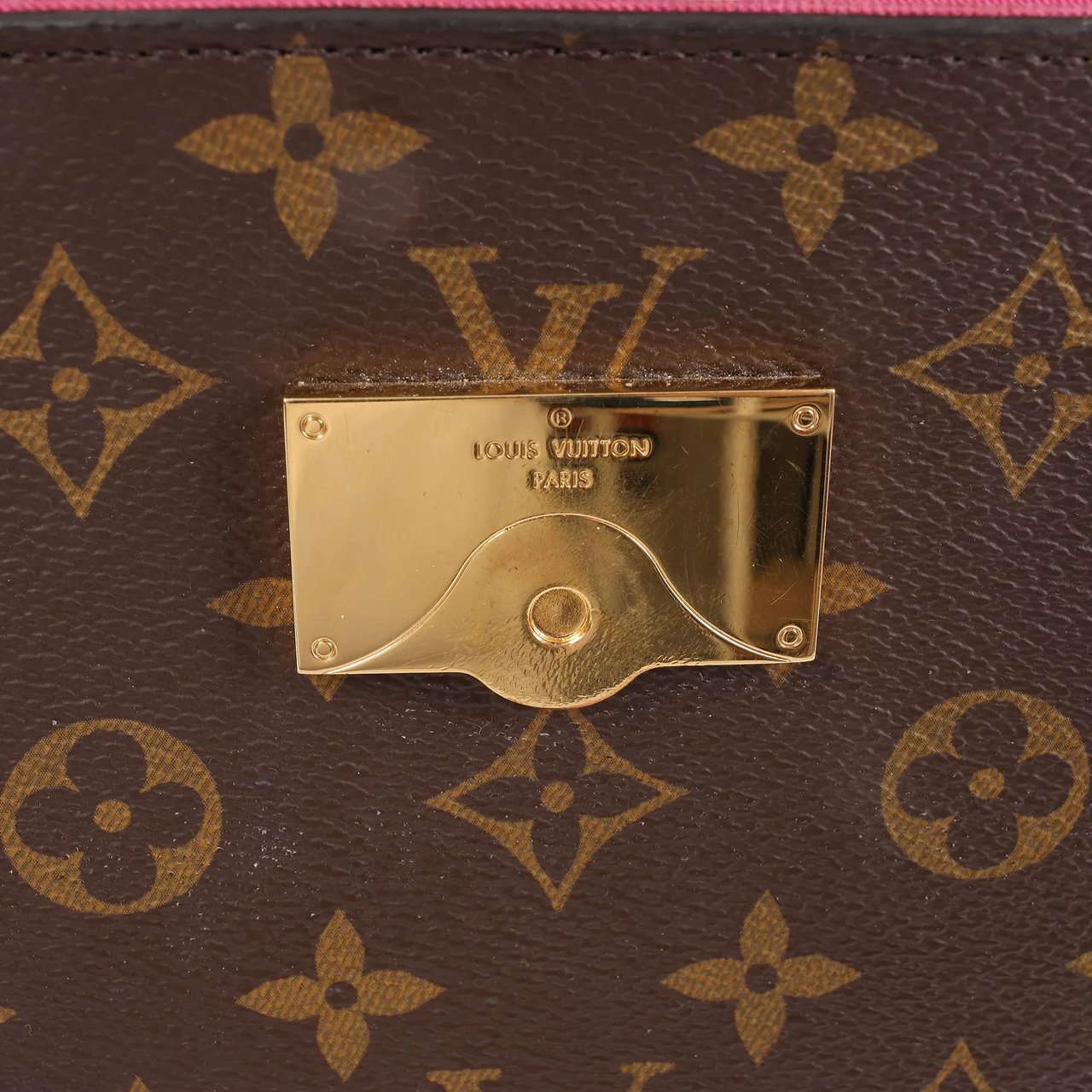 Louis Vuitton Louis Vuitton Cluny BB Monogram Canvas 2Way Handbag in Brown x Pink M42738 Bruin