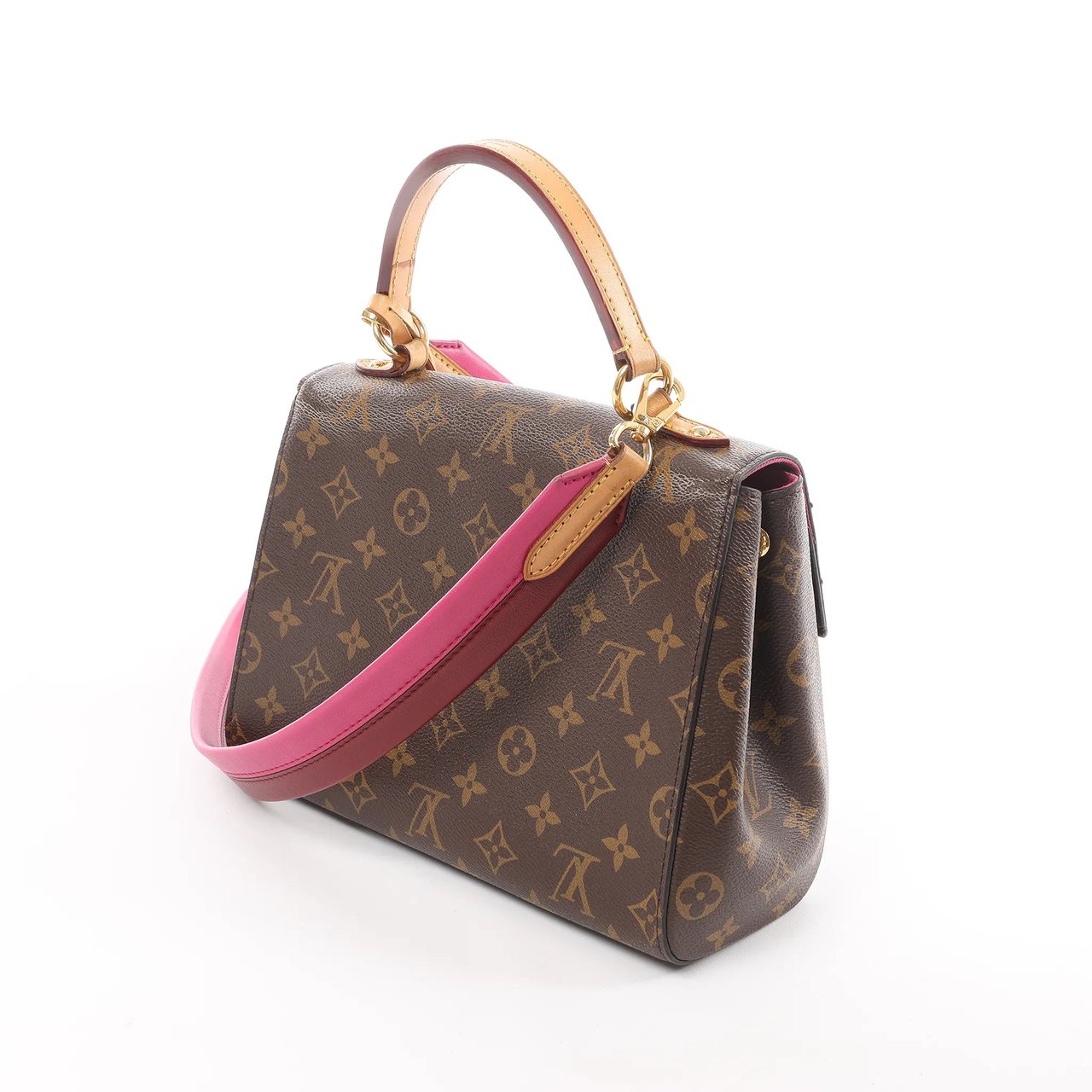 Louis Vuitton Louis Vuitton Cluny BB Monogram Canvas 2Way Handbag in Brown x Pink M42738 Bruin