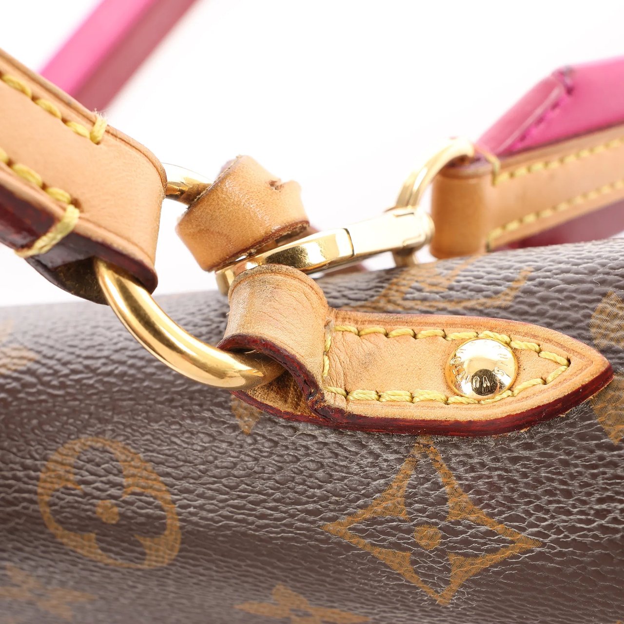 Louis Vuitton Louis Vuitton Cluny BB Monogram Canvas 2Way Handbag in Brown x Pink M42738 Bruin