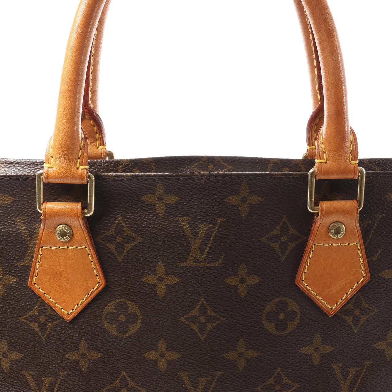 Louis Vuitton Louis Vuitton Sac Plat Monogram Canvas Handbag in Brown M51140 Bruin