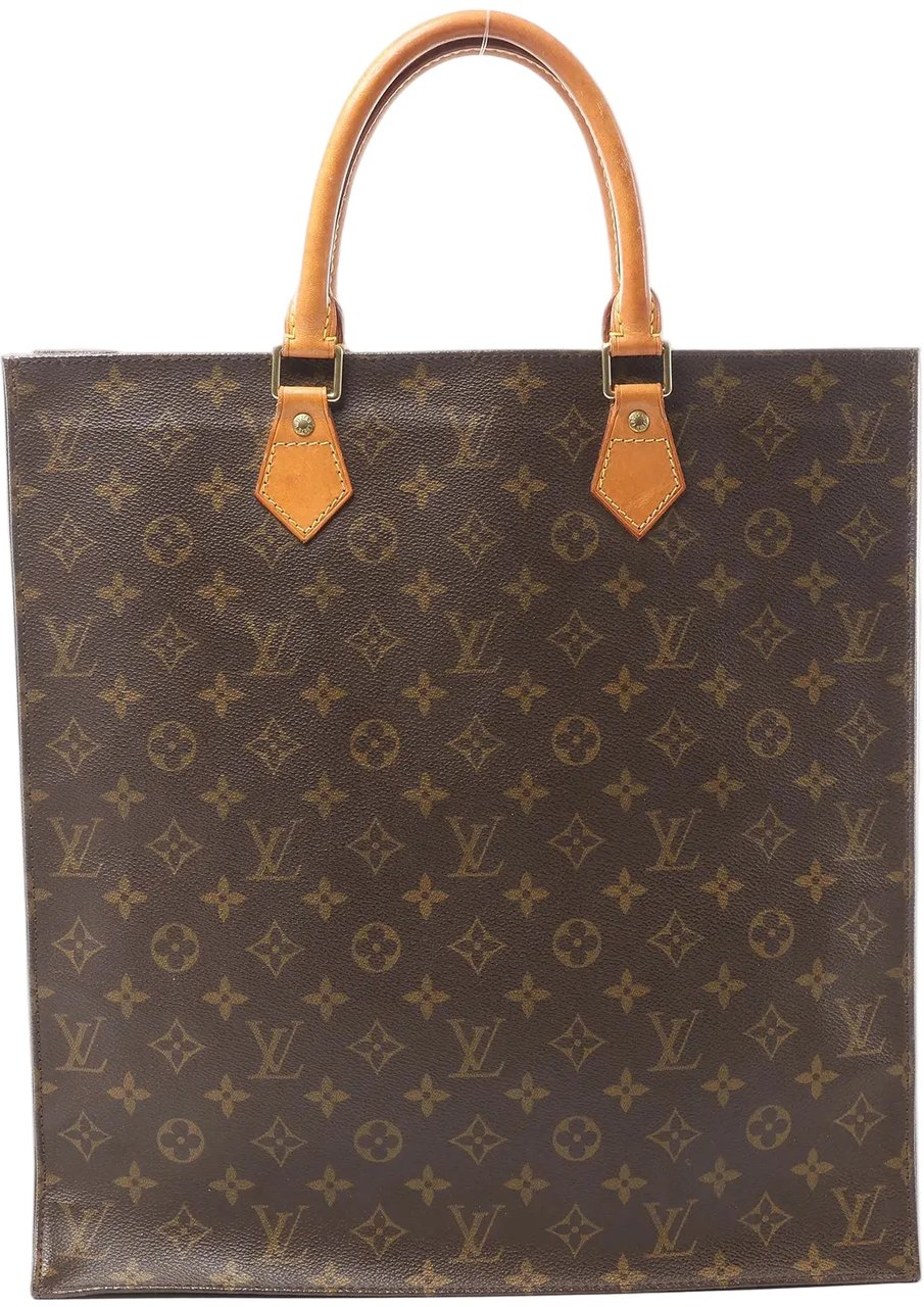 Louis Vuitton Louis Vuitton Sac Plat Monogram Canvas Handbag in Brown M51140 Bruin