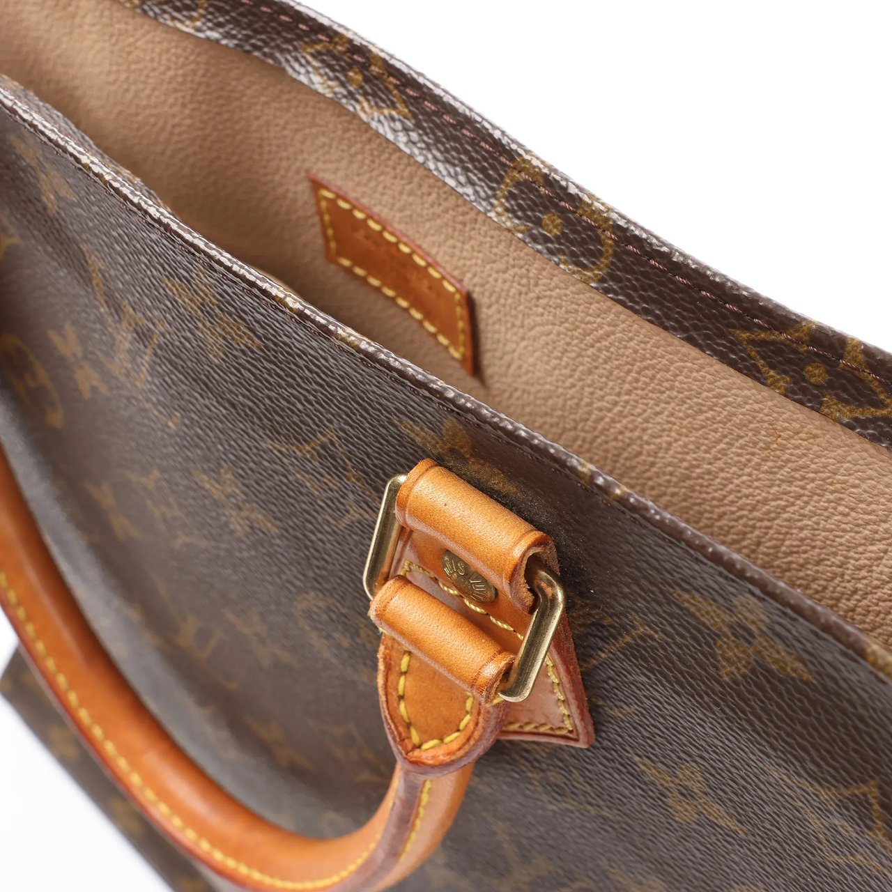 Louis Vuitton Louis Vuitton Sac Plat Monogram Canvas Handbag in Brown M51140 Bruin