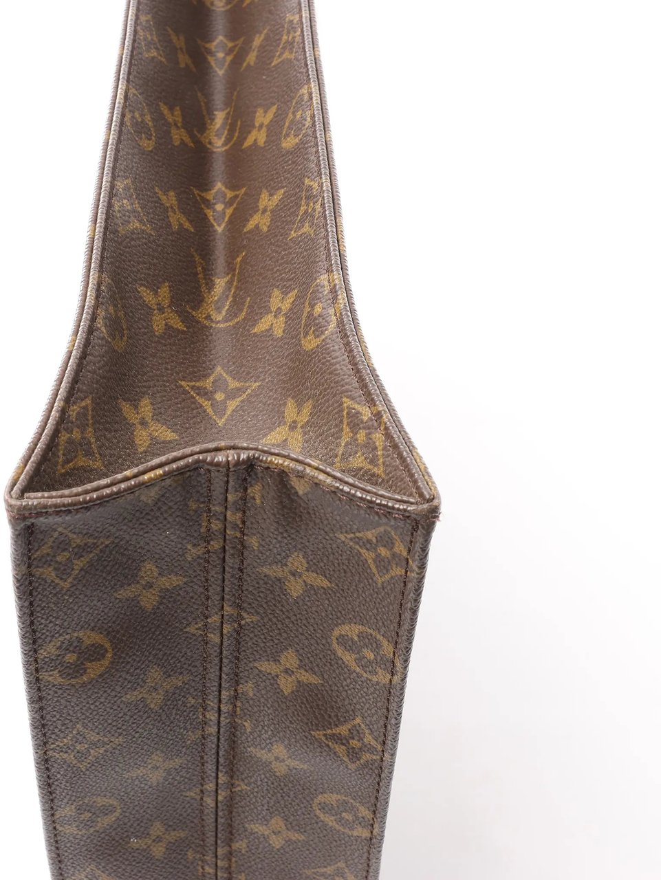 Louis Vuitton Louis Vuitton Sac Plat Monogram Canvas Handbag in Brown M51140 Bruin