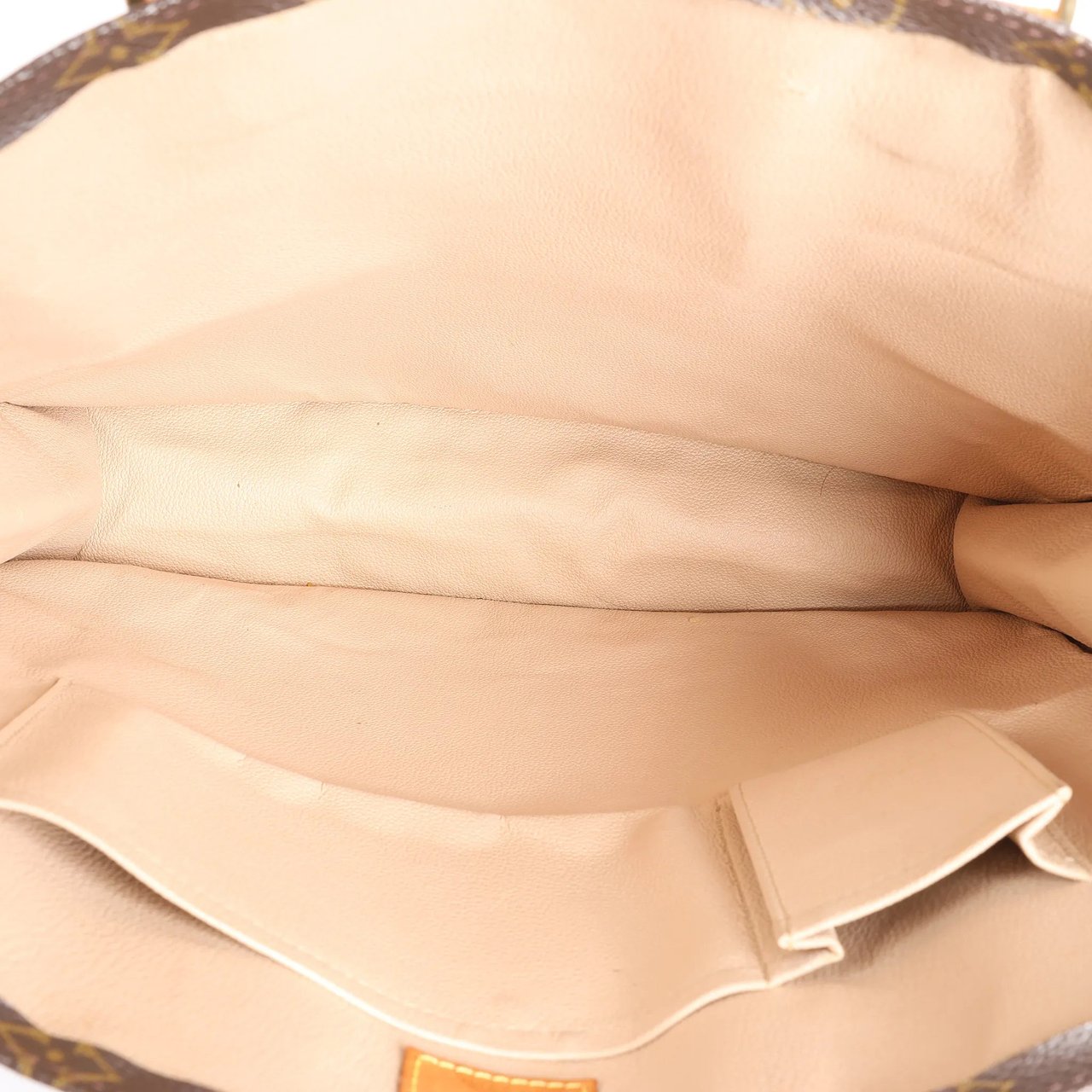 Louis Vuitton Louis Vuitton Sac Plat Monogram Canvas Handbag in Brown M51140 Bruin