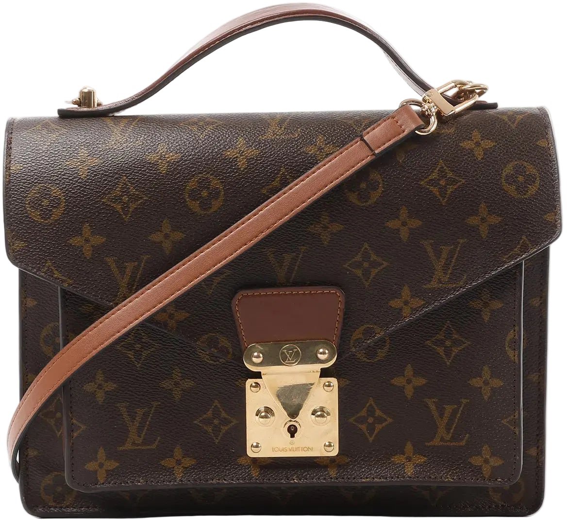Louis Vuitton Louis Vuitton Monceau Monogram Canvas 2Way Handbag in Brown M51185 Bruin