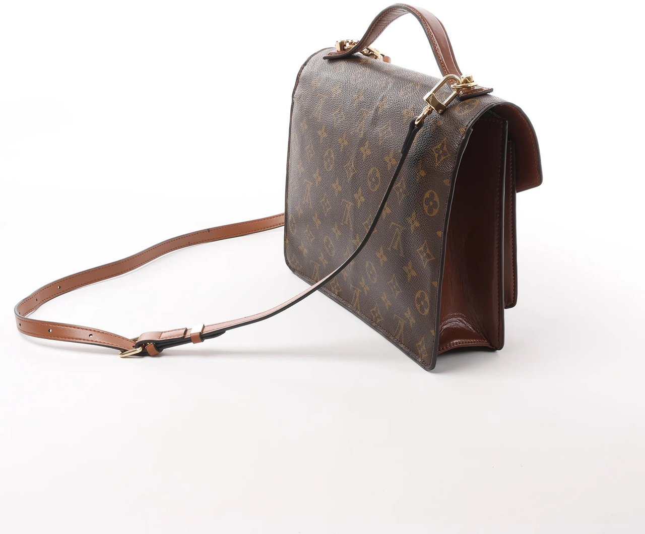 Louis Vuitton Louis Vuitton Monceau Monogram Canvas 2Way Handbag in Brown M51185 Bruin