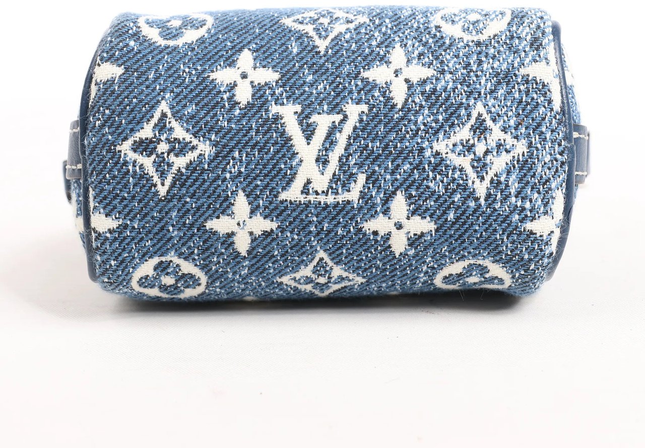 Louis Vuitton Louis Vuitton Speedy Micro Monogram Denim Handbag in Blue Blauw