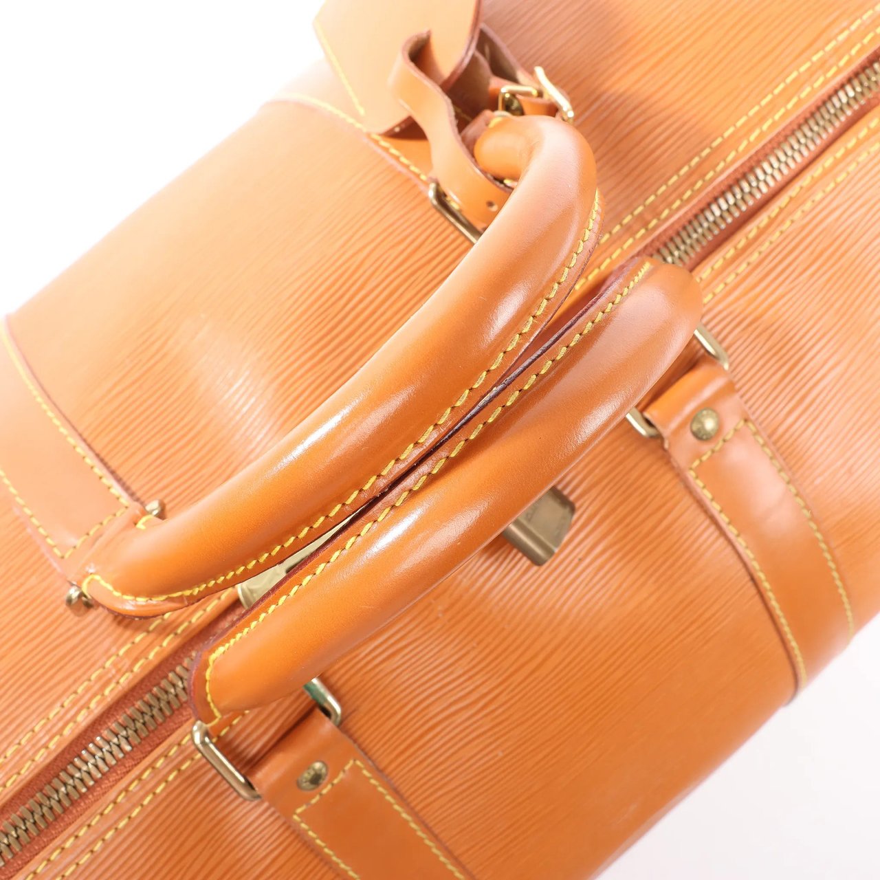 Louis Vuitton Louis Vuitton Keepall 50 Epi Leather Travel Bag in Brown M42968 Bruin