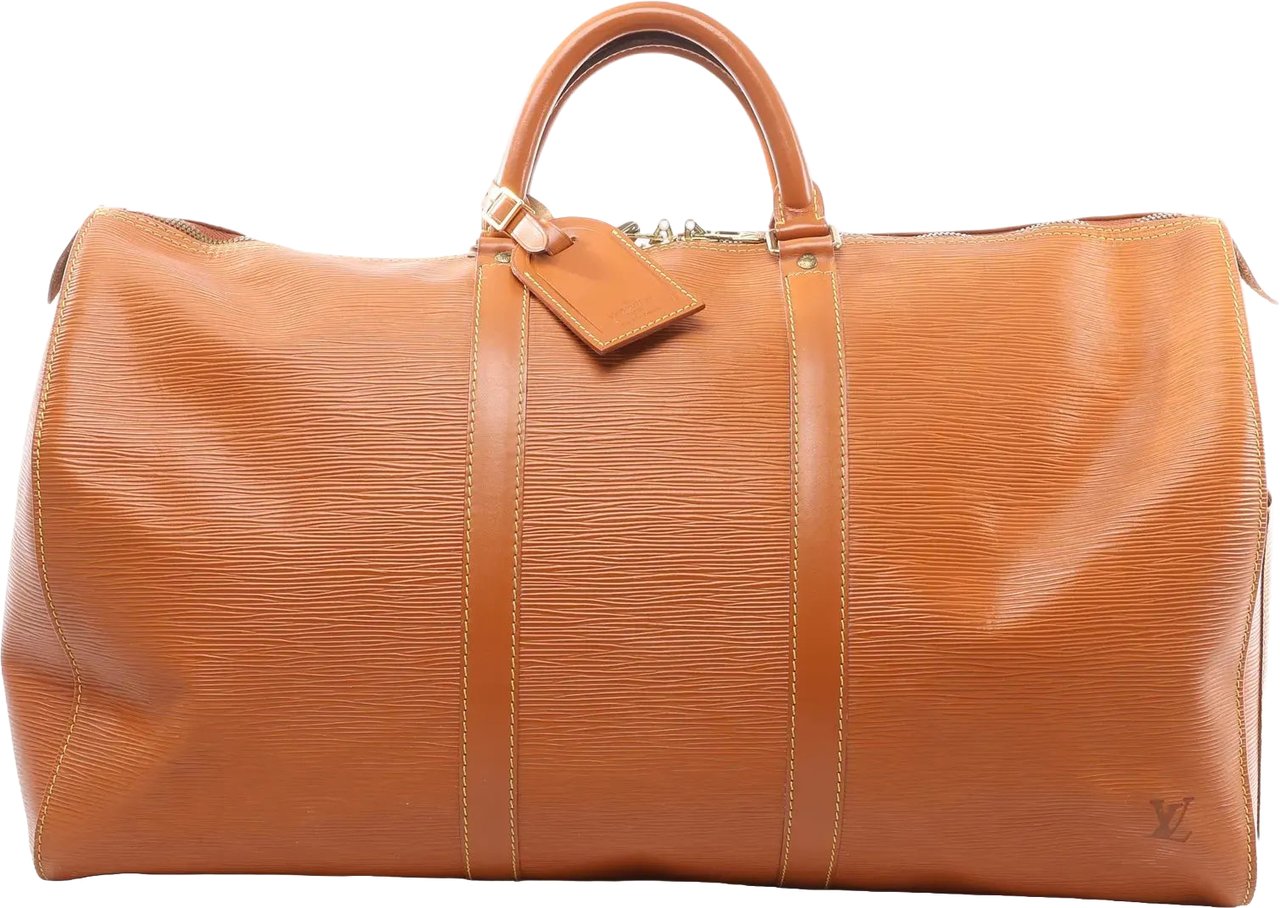 Louis Vuitton Louis Vuitton Keepall 50 Epi Leather Travel Bag in Brown M42968 Bruin