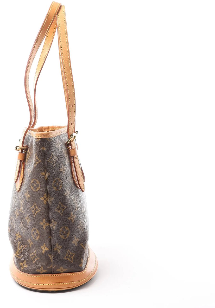 Louis Vuitton Louis Vuitton Bucket PM Monogram Canvas Shoulder Bag in Brown M42238 Bruin