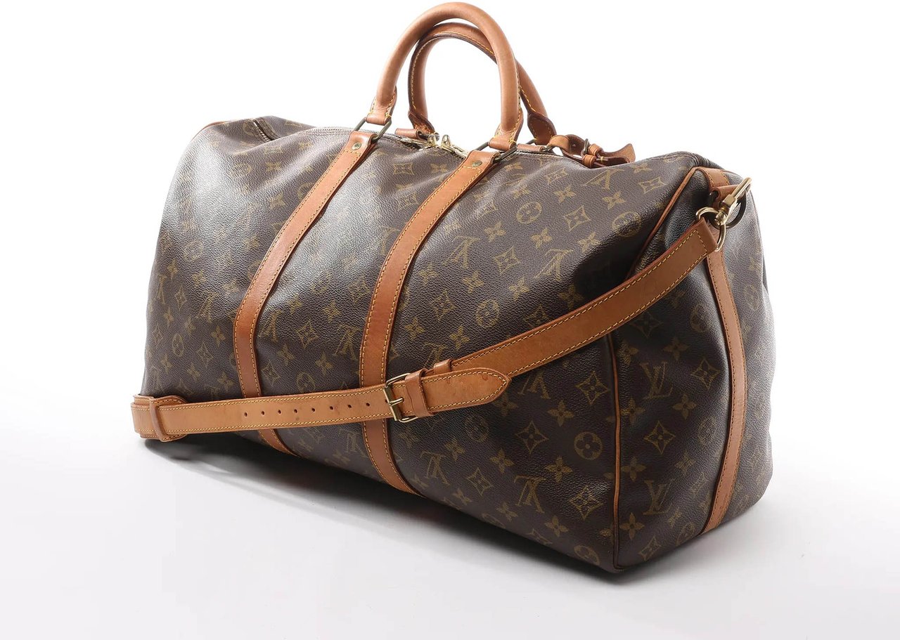 Louis Vuitton Louis Vuitton Keepall Bandoulière 50 Monogram Canvas Travel Bag in Brown M41416 Bruin