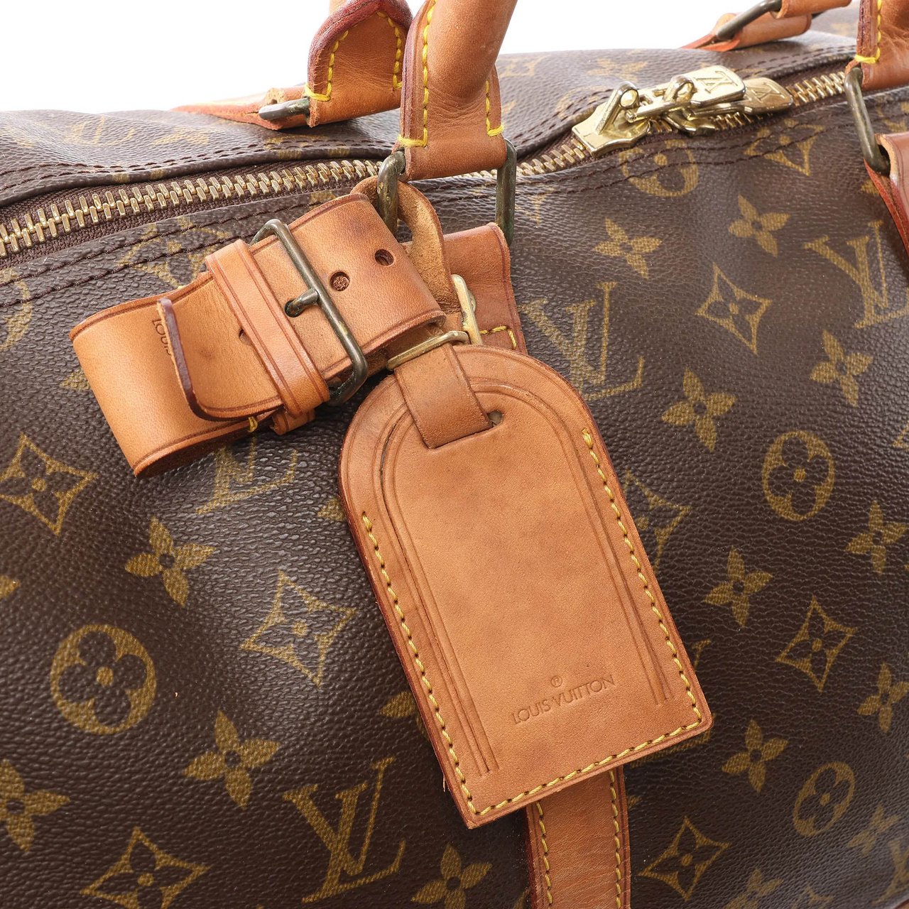 Louis Vuitton Louis Vuitton Keepall Bandoulière 50 Monogram Canvas Travel Bag in Brown M41416 Bruin