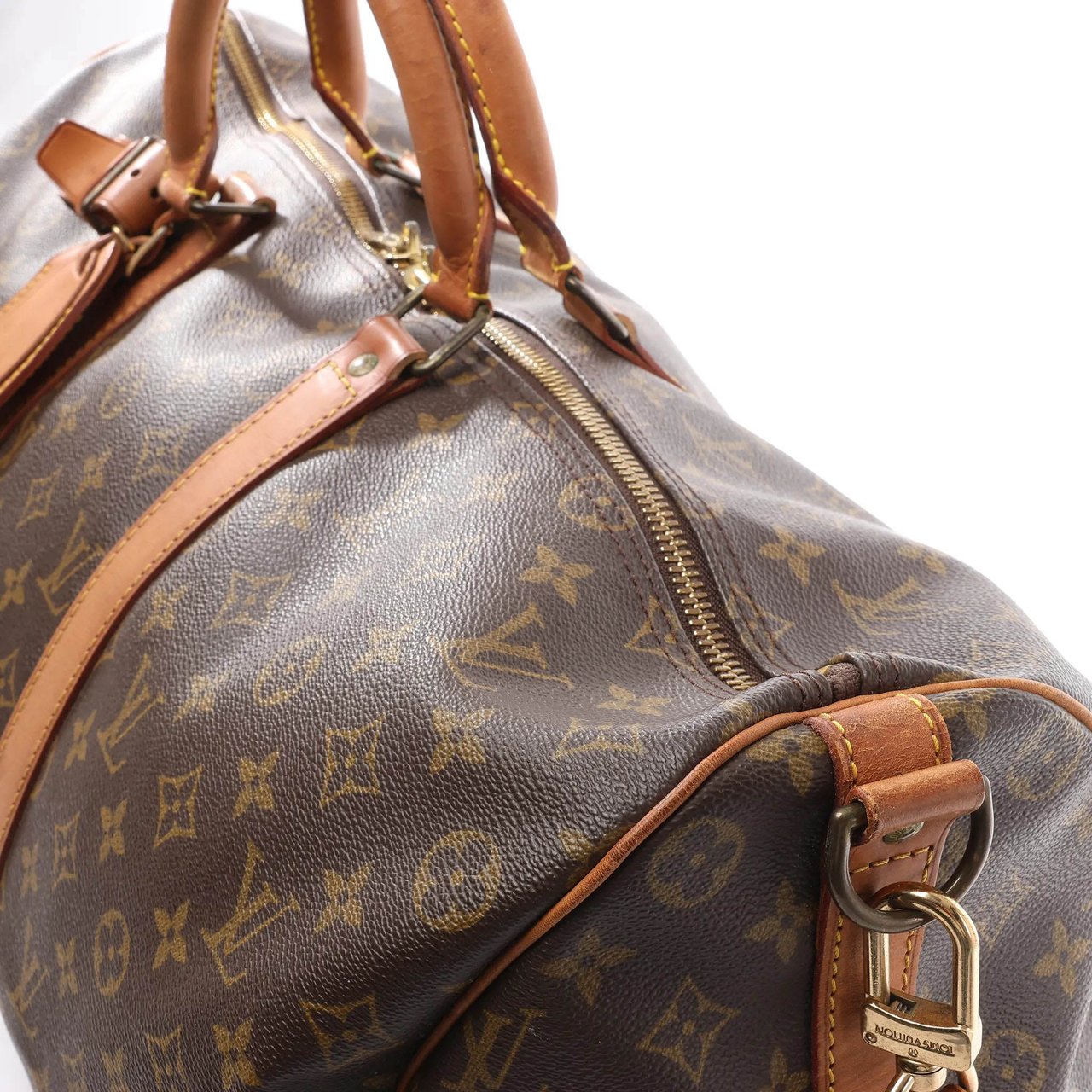 Louis Vuitton Louis Vuitton Keepall Bandoulière 50 Monogram Canvas Travel Bag in Brown M41416 Bruin