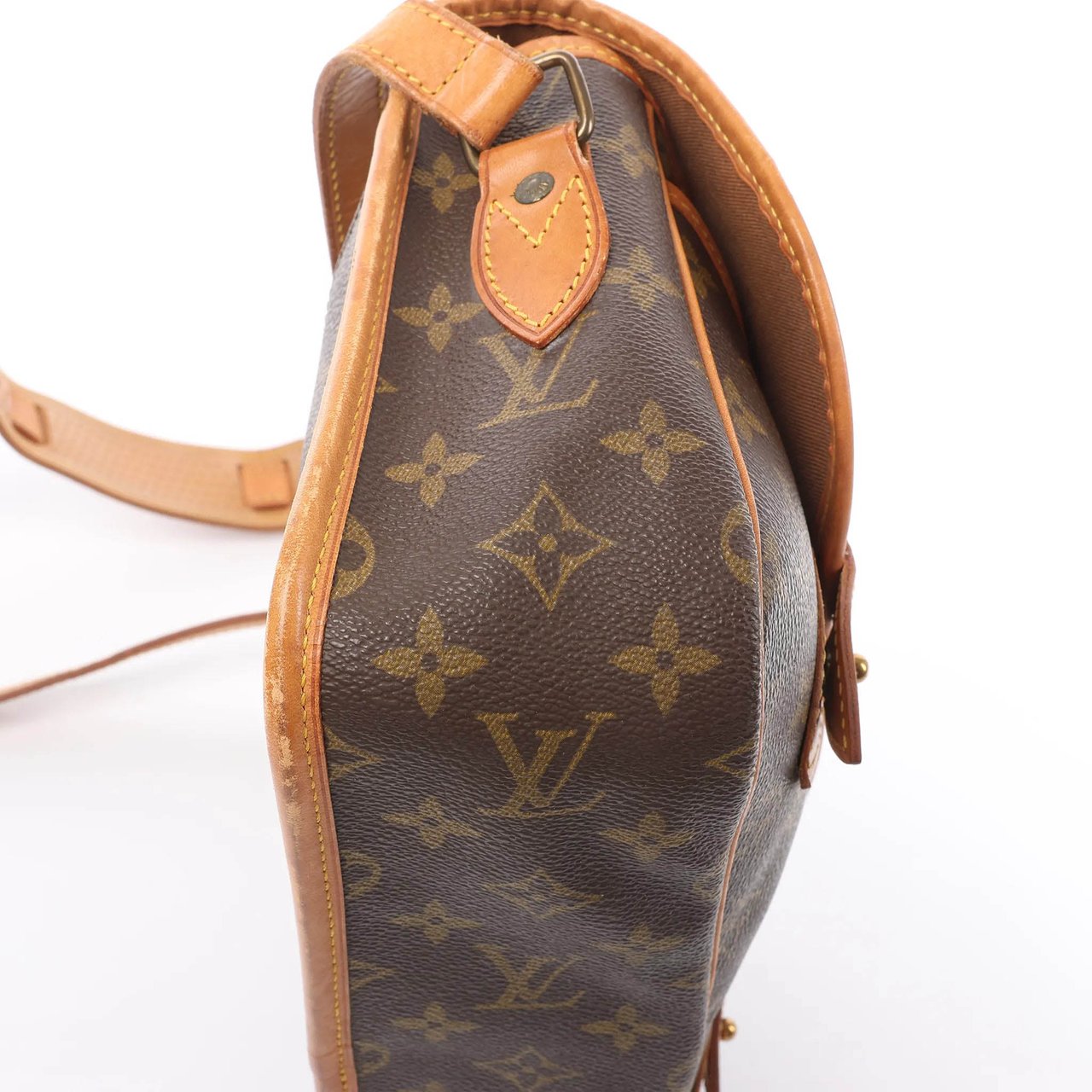 Louis Vuitton Louis Vuitton Gibecière MM Monogram Canvas Crossbody Bag in Brown M42247 Bruin