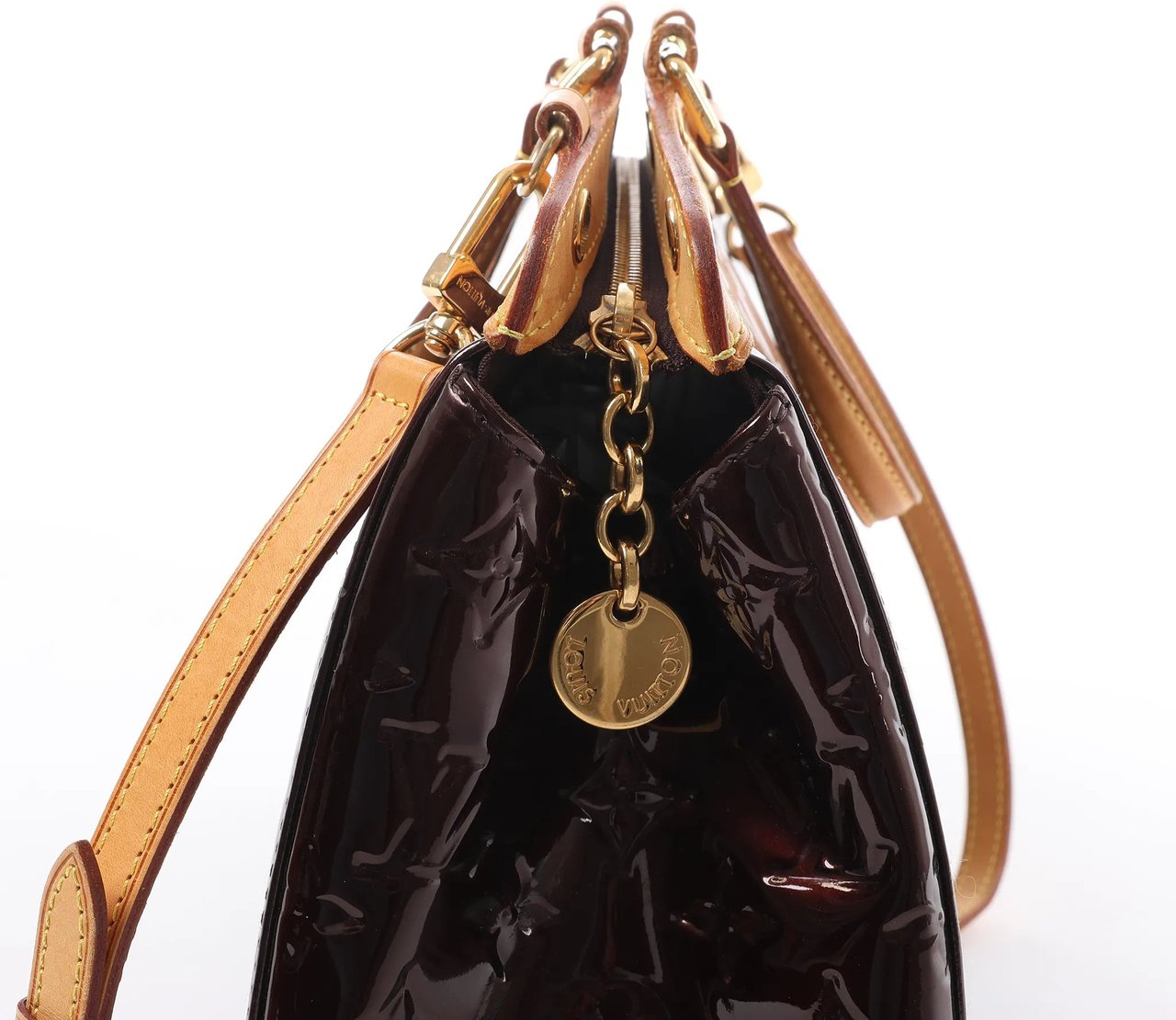 Louis Vuitton Louis Vuitton Blair MM Vernis 2Way Handbag in Amarante M91690 Maroon