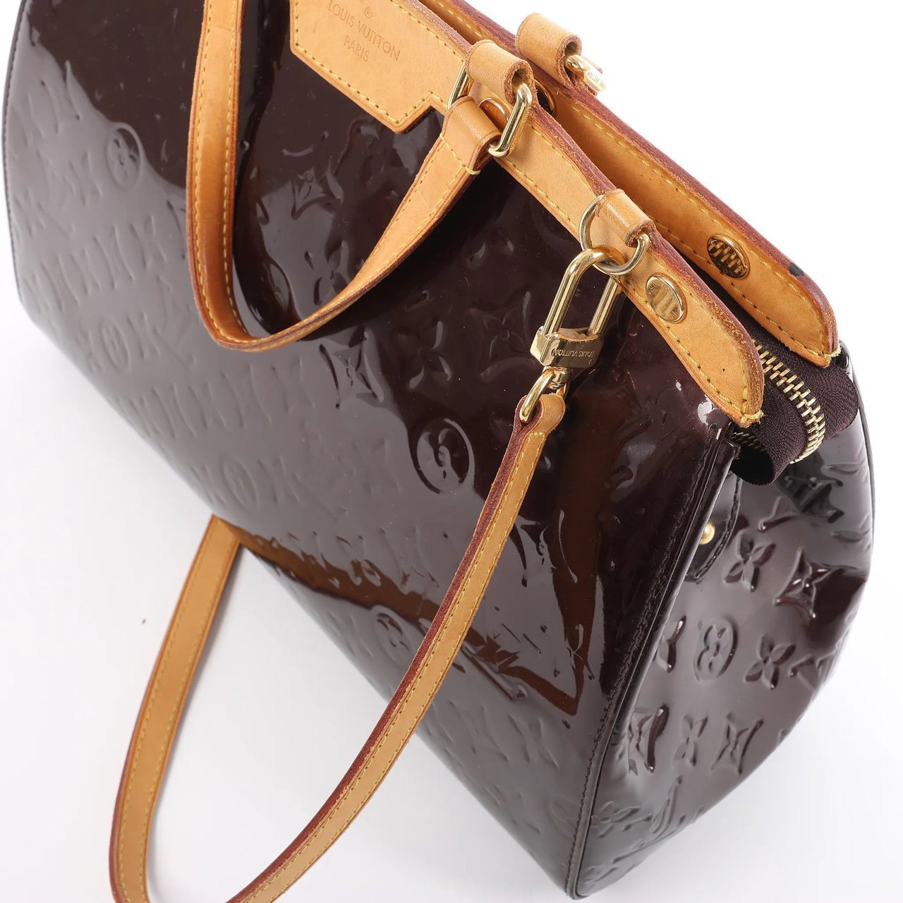 Louis Vuitton Louis Vuitton Blair MM Vernis 2Way Handbag in Amarante M91690 Maroon
