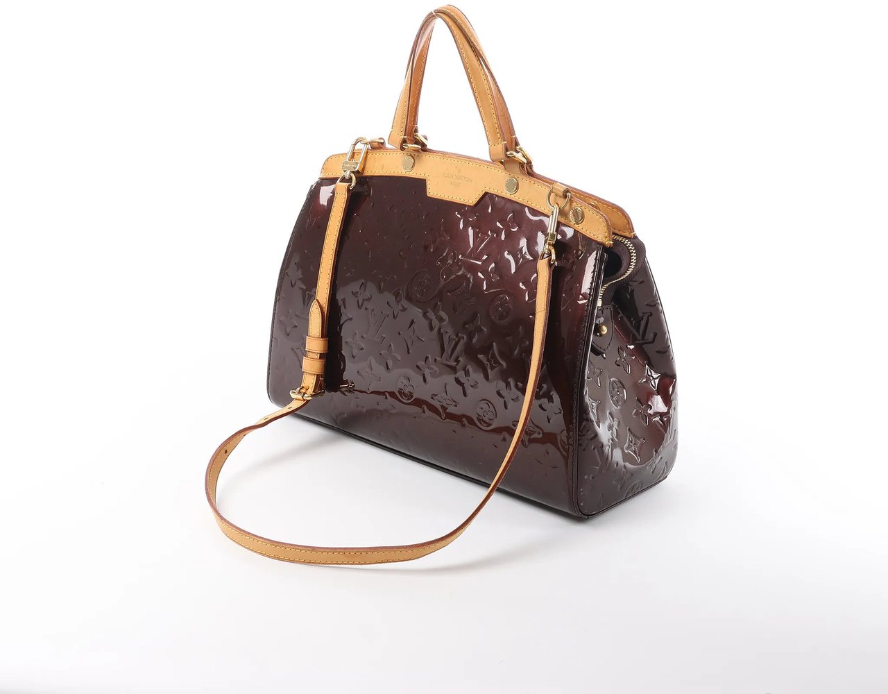 Louis Vuitton Louis Vuitton Blair MM Vernis 2Way Handbag in Amarante M91690 Maroon