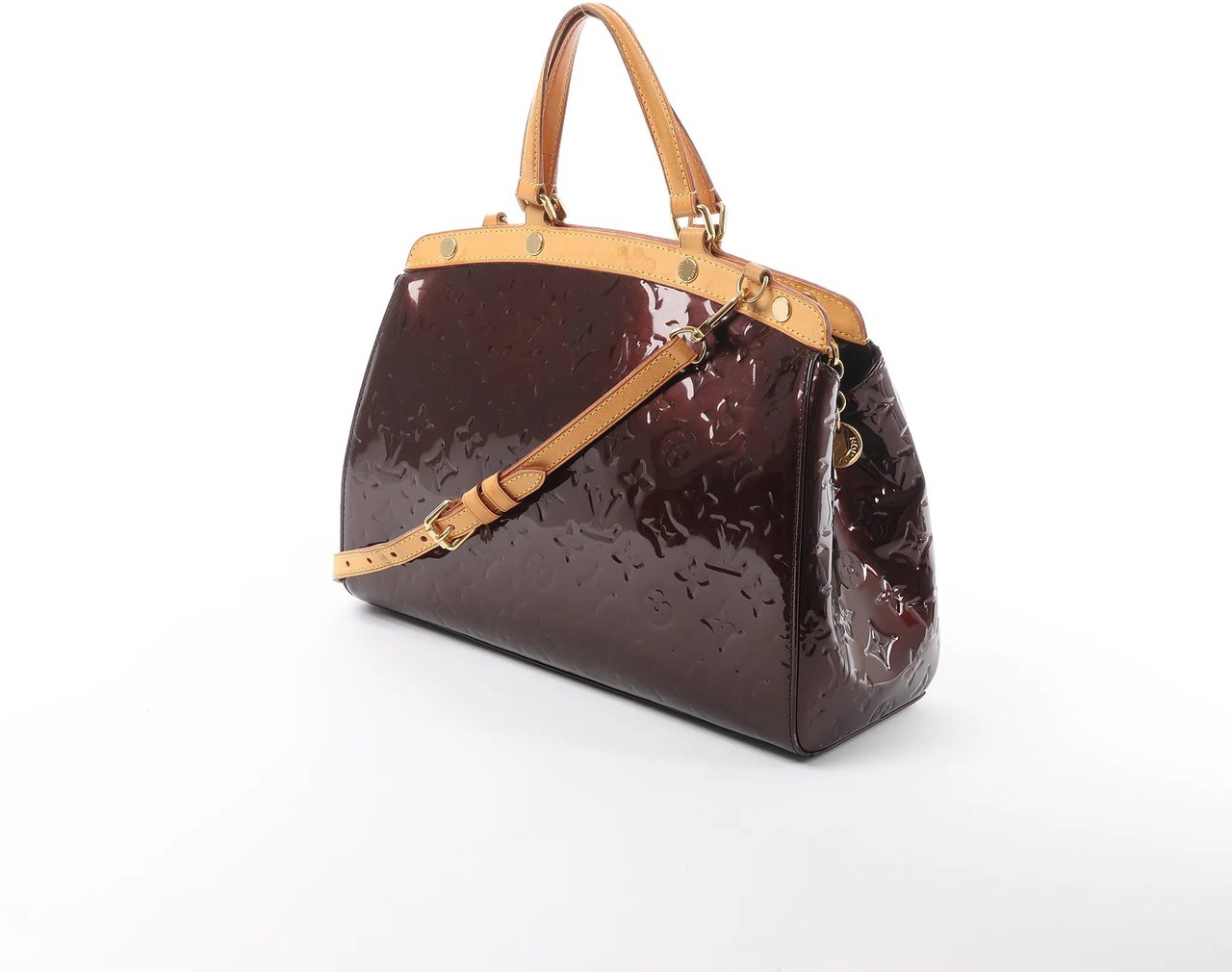 Louis Vuitton Louis Vuitton Blair MM Vernis 2Way Handbag in Amarante M91690 Maroon