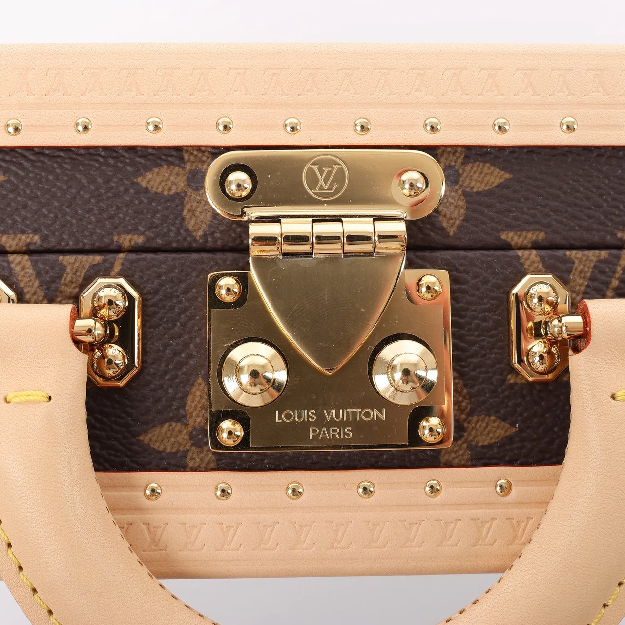 Louis Vuitton Louis Vuitton x Takashi Murakami Mini Square Trunk Handbag in Brown M13127 Bruin
