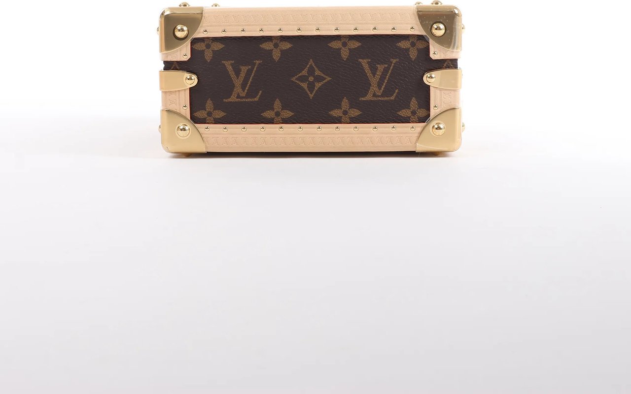 Louis Vuitton Louis Vuitton x Takashi Murakami Mini Square Trunk Handbag in Brown M13127 Bruin