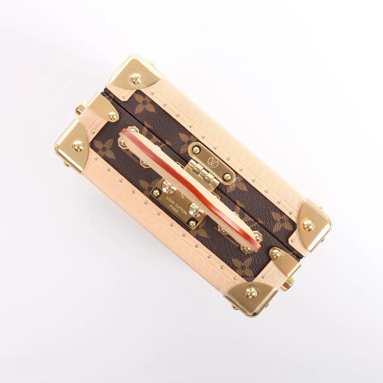 Louis Vuitton Louis Vuitton x Takashi Murakami Mini Square Trunk Handbag in Brown M13127 Bruin
