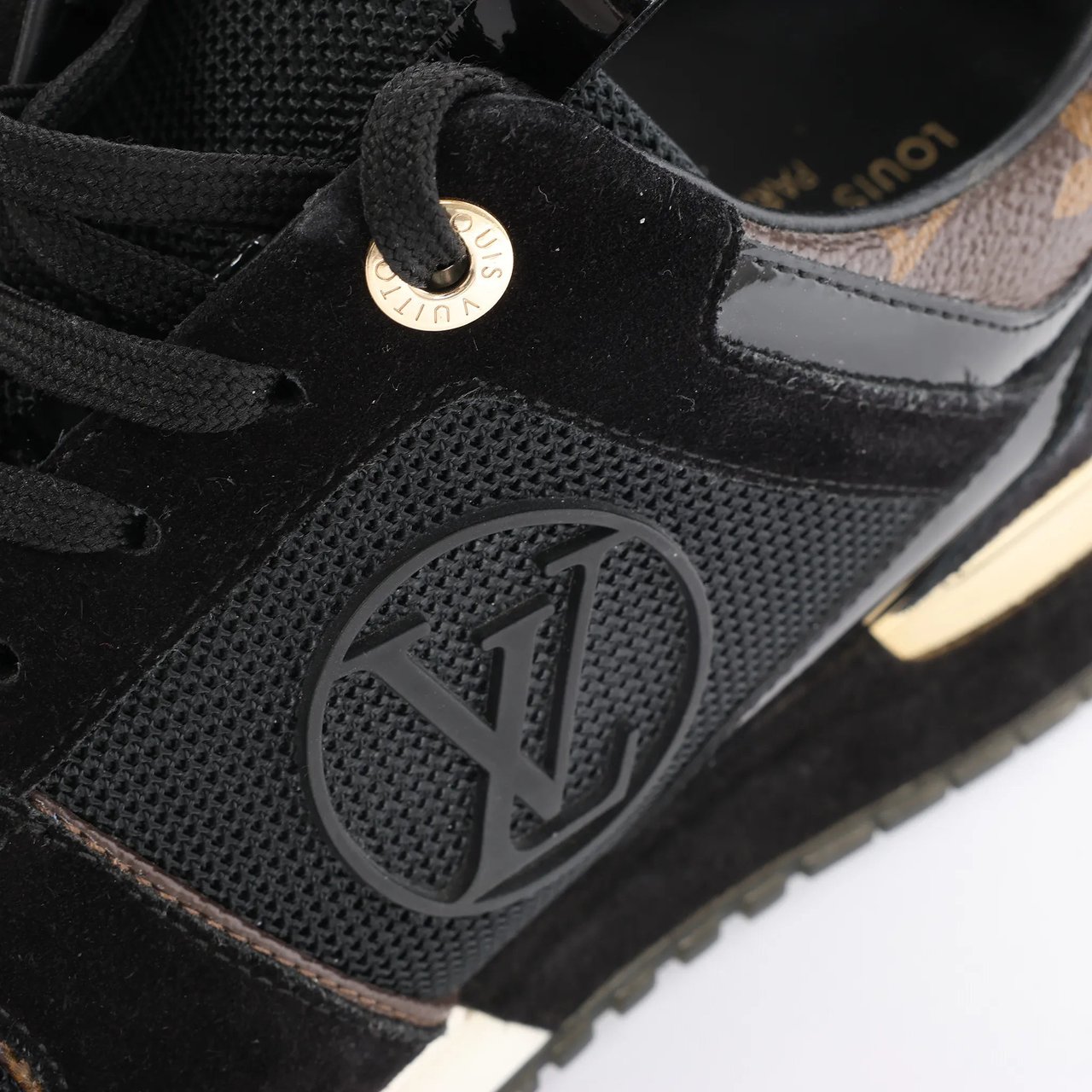 Louis Vuitton Runaway line 21 years Mesh x Leather Sneakers in Black, Size 40 EU Divers