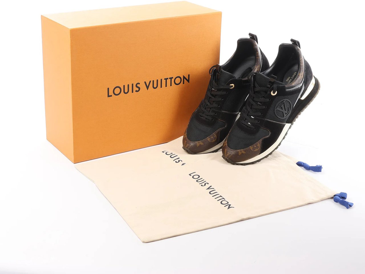 Louis Vuitton Runaway line 21 years Mesh x Leather Sneakers in Black, Size 40 EU Divers