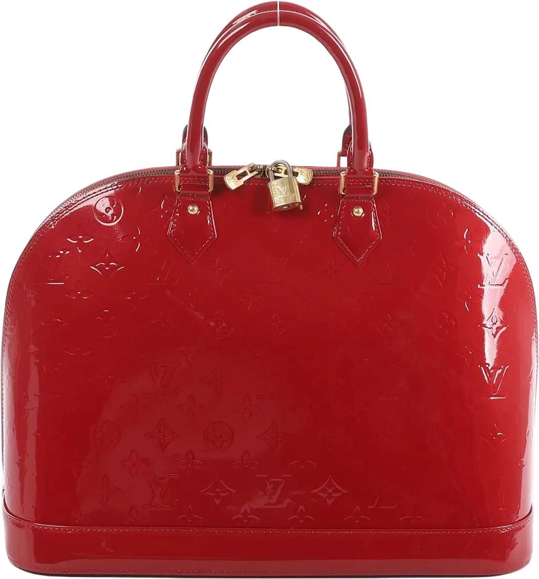 Louis Vuitton Louis Vuitton Alma GM Vernis Leather Handbag in Red M93596 Rood