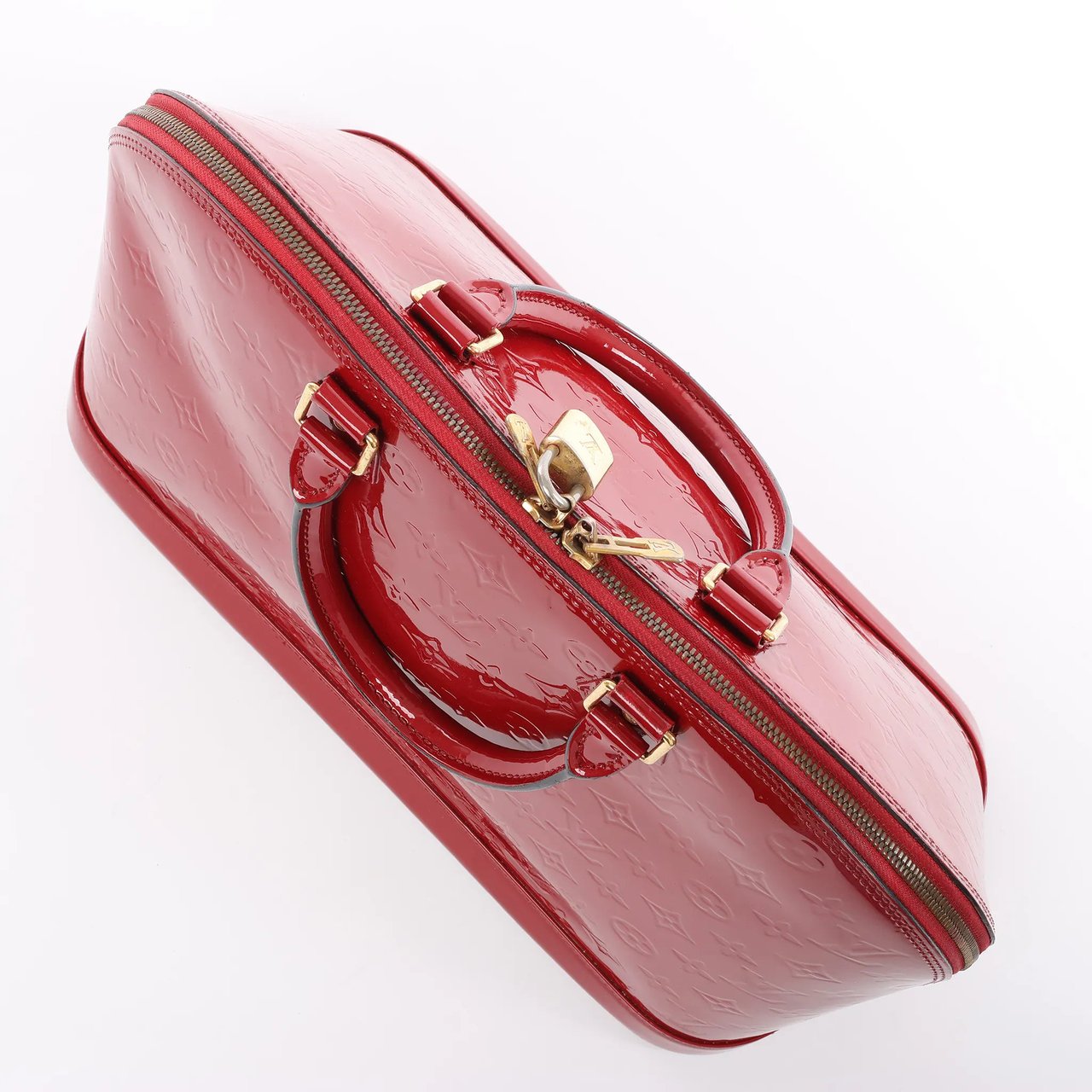 Louis Vuitton Louis Vuitton Alma GM Vernis Leather Handbag in Red M93596 Rood