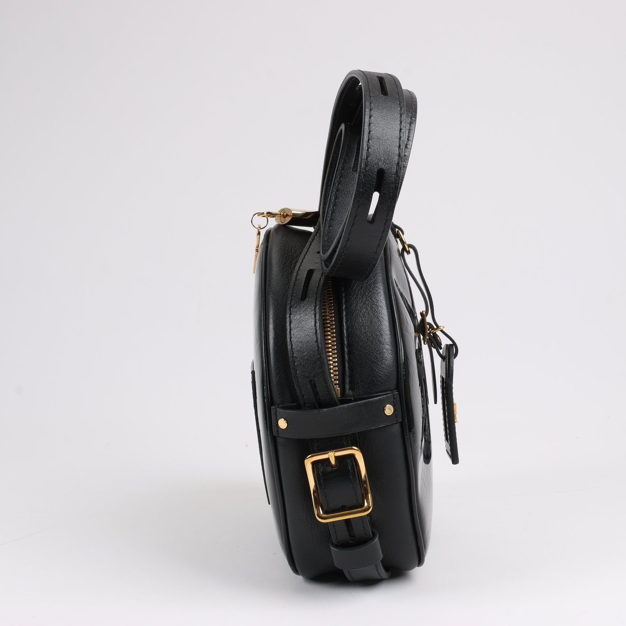 Louis Vuitton Louis Vuitton Boite Chapeau Souple Vernis Leather Crossbody Bag in Black M53999 Zwart