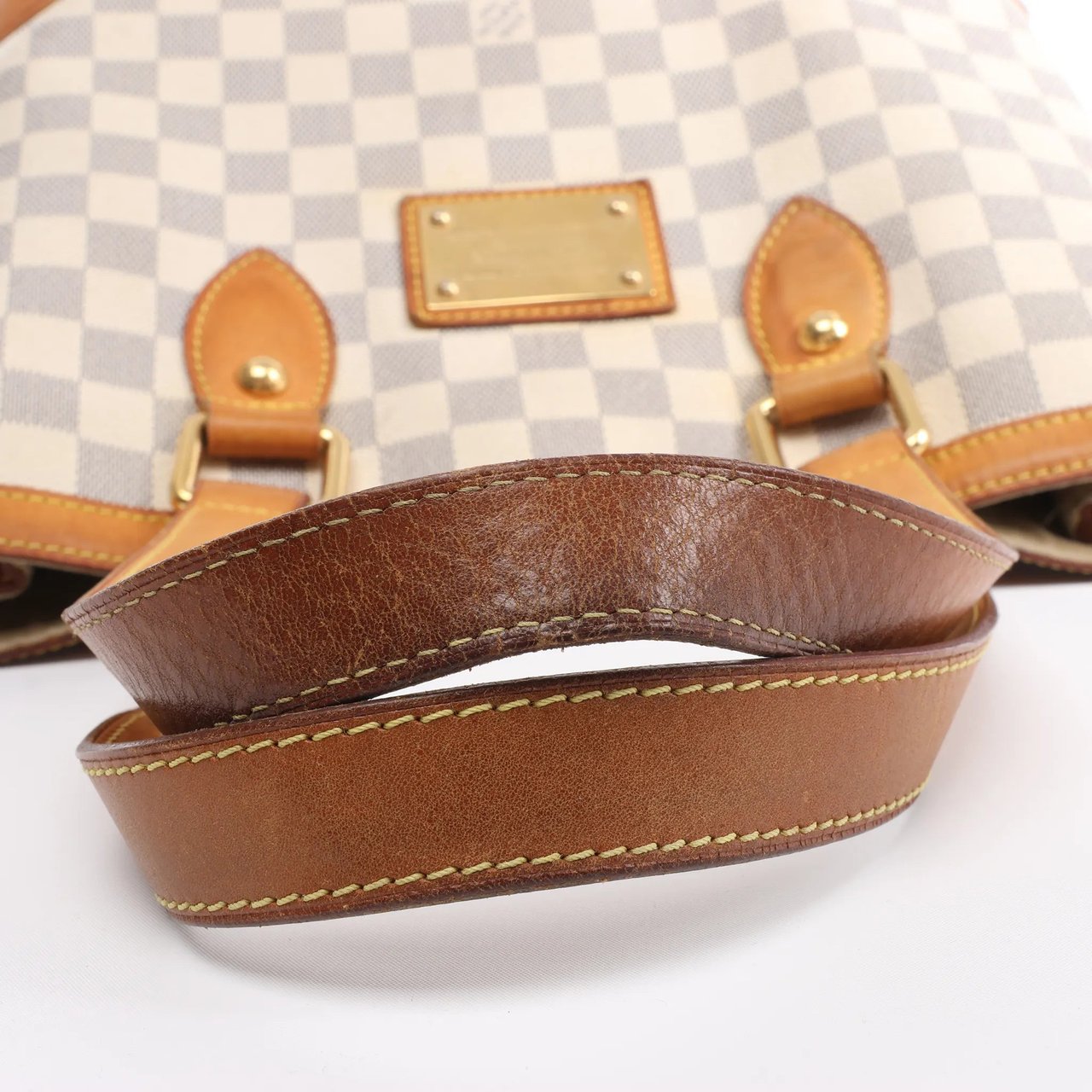 Louis Vuitton Louis Vuitton Hampstead PM Damier Azur Handbag in Beige N51207 Divers