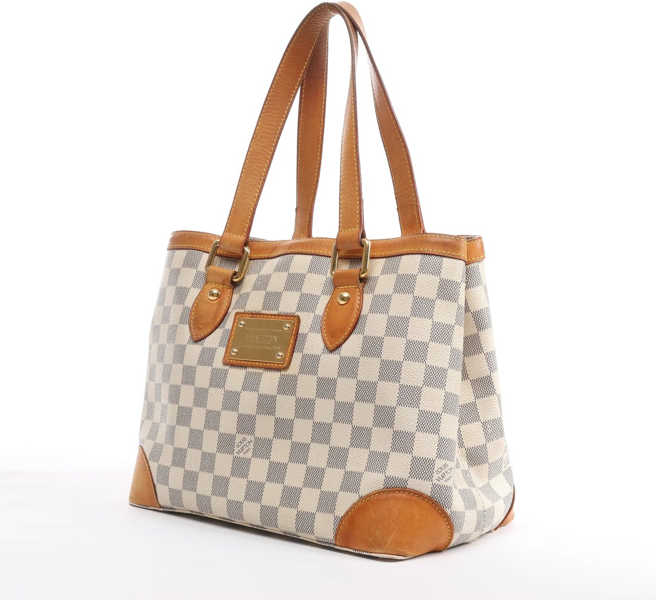 Louis Vuitton Louis Vuitton Hampstead PM Damier Azur Handbag in Beige N51207 Divers