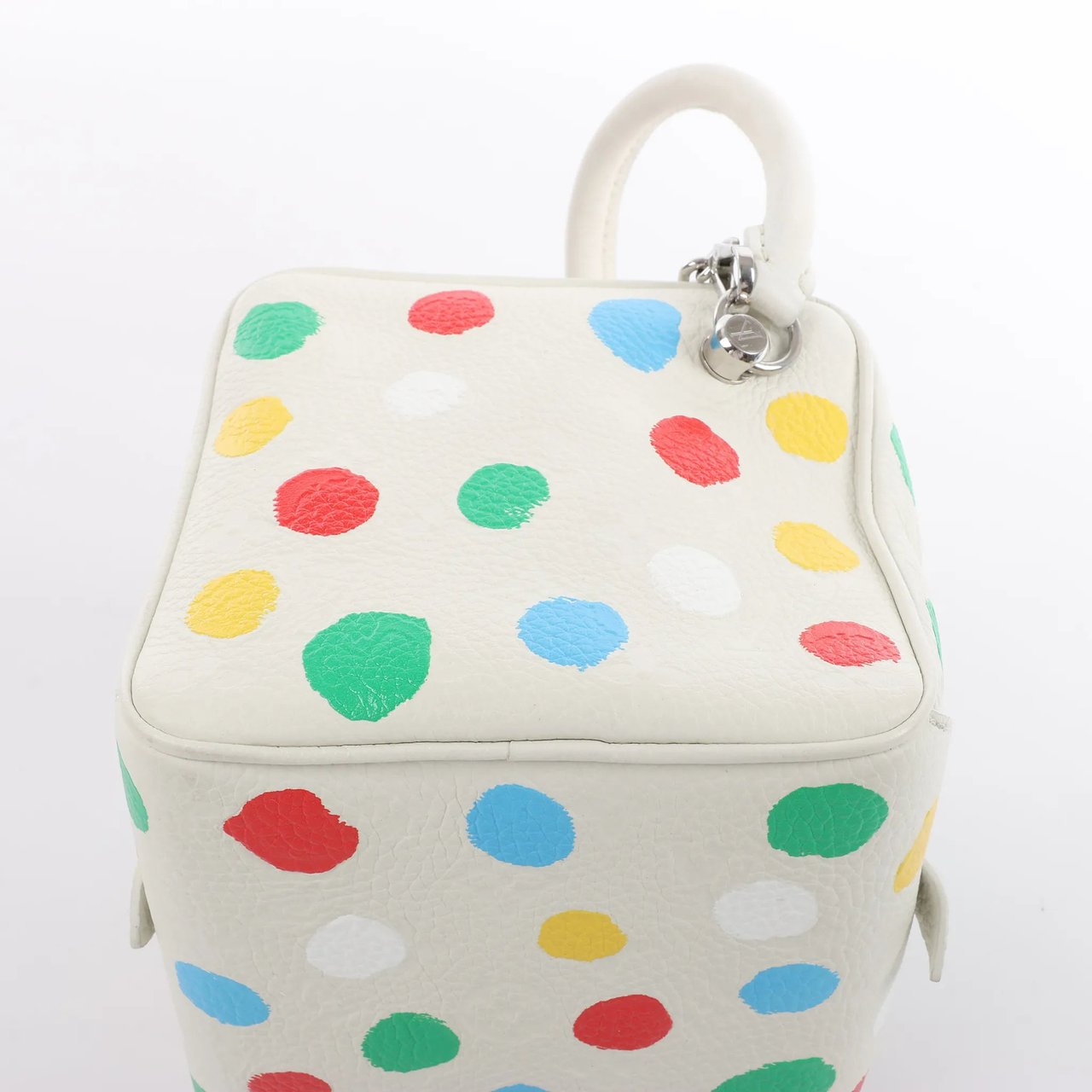 Louis Vuitton Louis Vuitton x Yayoi Kusama Square Bag Leather Handbag in White Wit