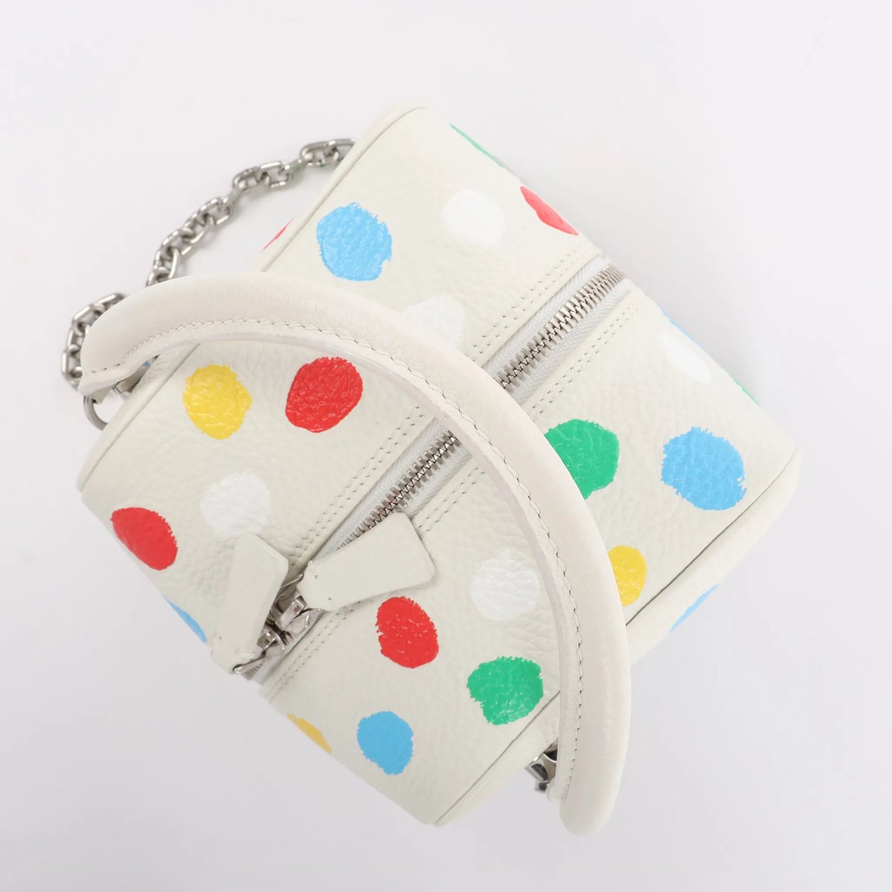 Louis Vuitton Louis Vuitton x Yayoi Kusama Square Bag Leather Handbag in White Wit