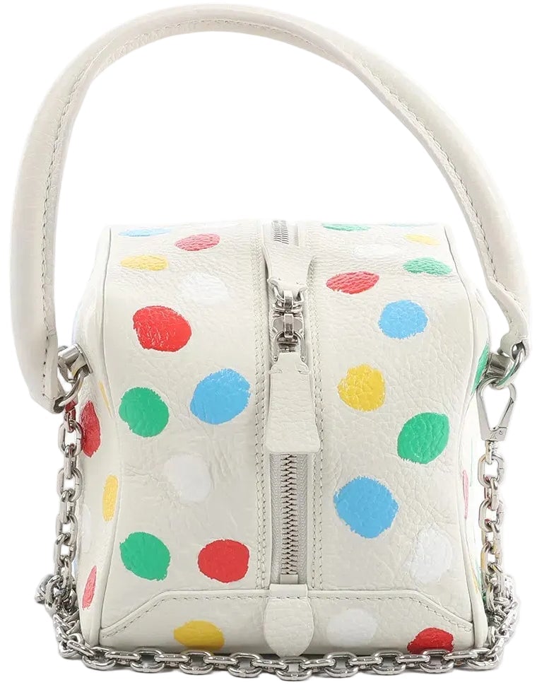 Louis Vuitton Louis Vuitton x Yayoi Kusama Square Bag Leather Handbag in White Wit