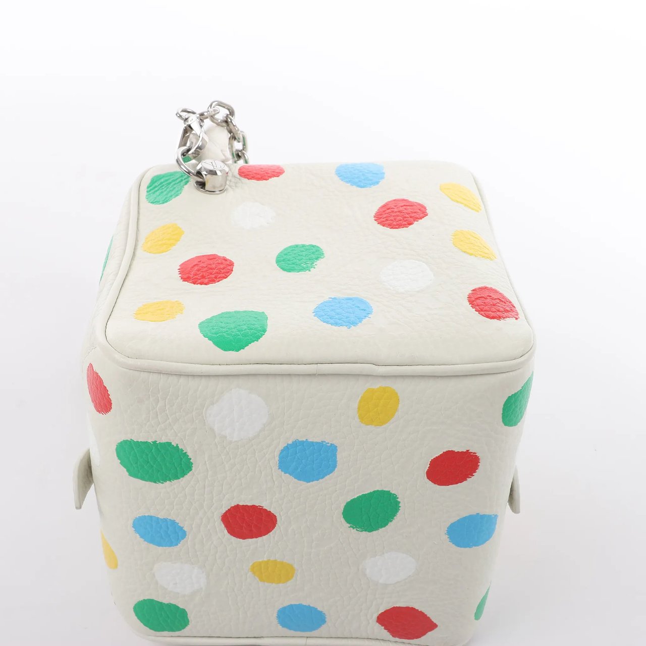 Louis Vuitton Louis Vuitton x Yayoi Kusama Square Bag Leather Handbag in White Wit