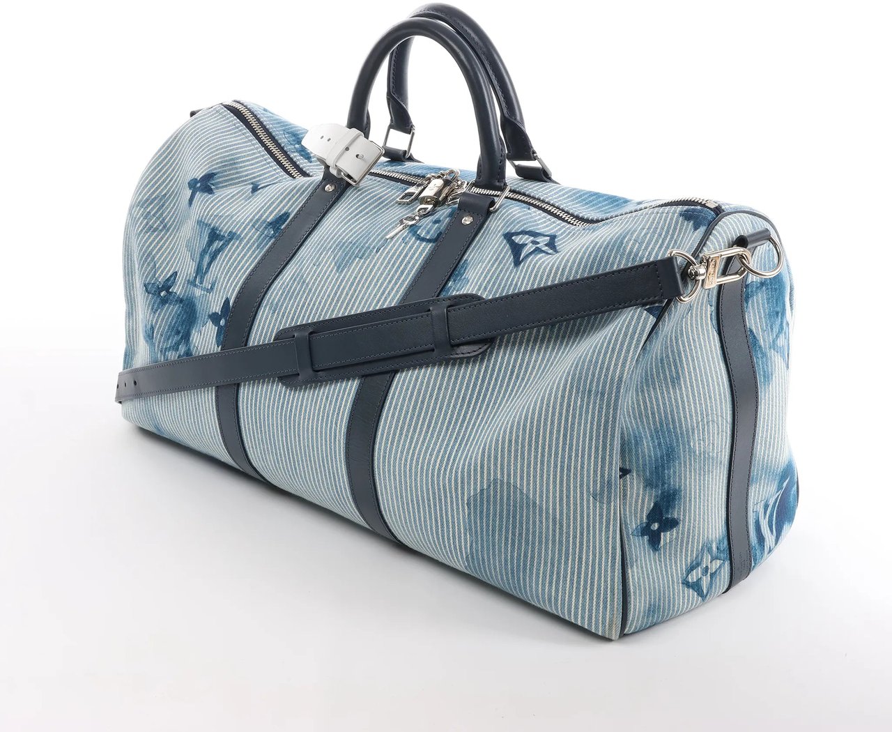 Louis Vuitton Louis Vuitton Keepall Bandoulière 50 Monogram Water Color Travel Bag in Blue x White M57946 Divers