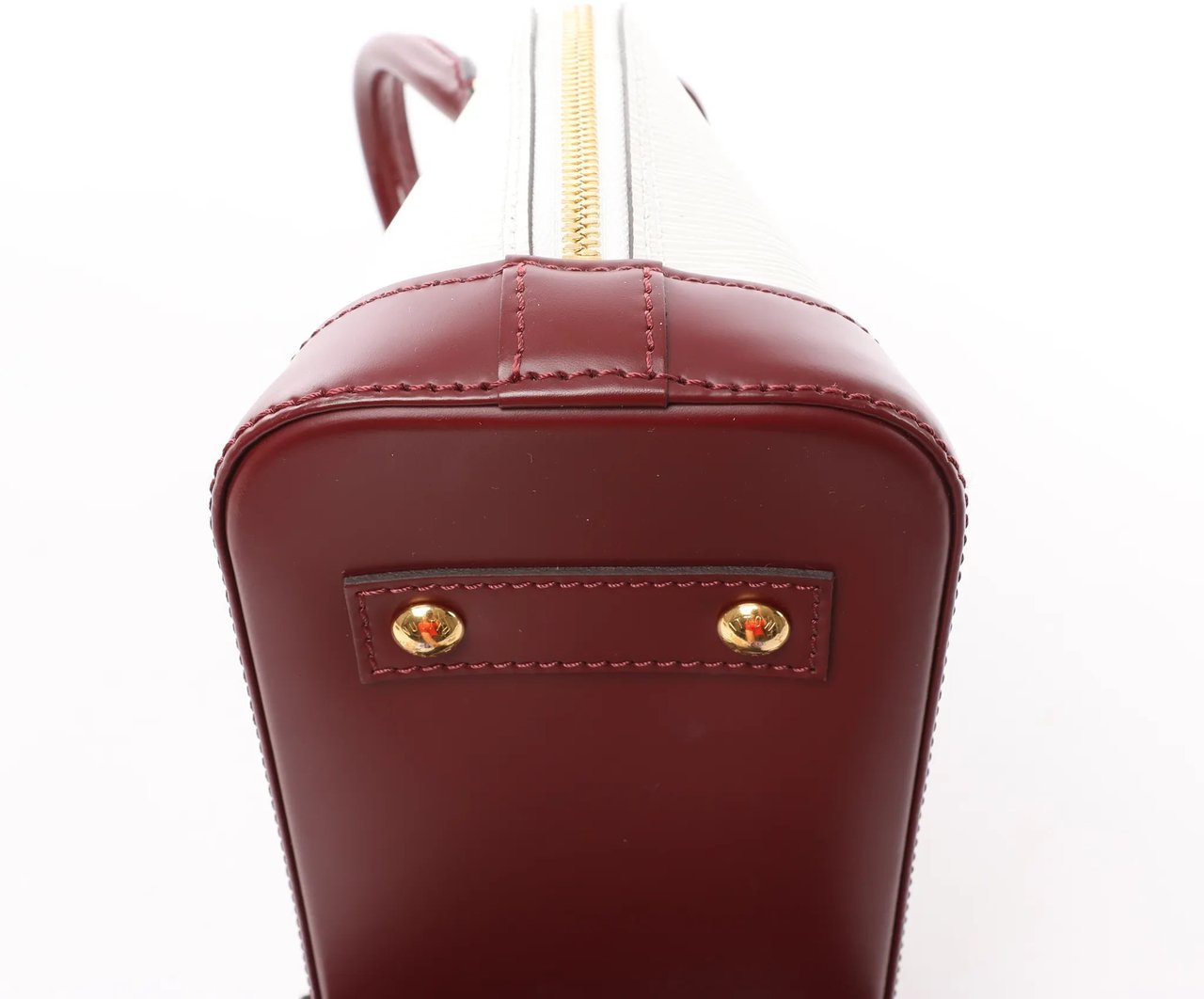 Louis Vuitton Louis Vuitton Alma BB Epi Leather 2Way Handbag in White x Burgundy M53589 Divers