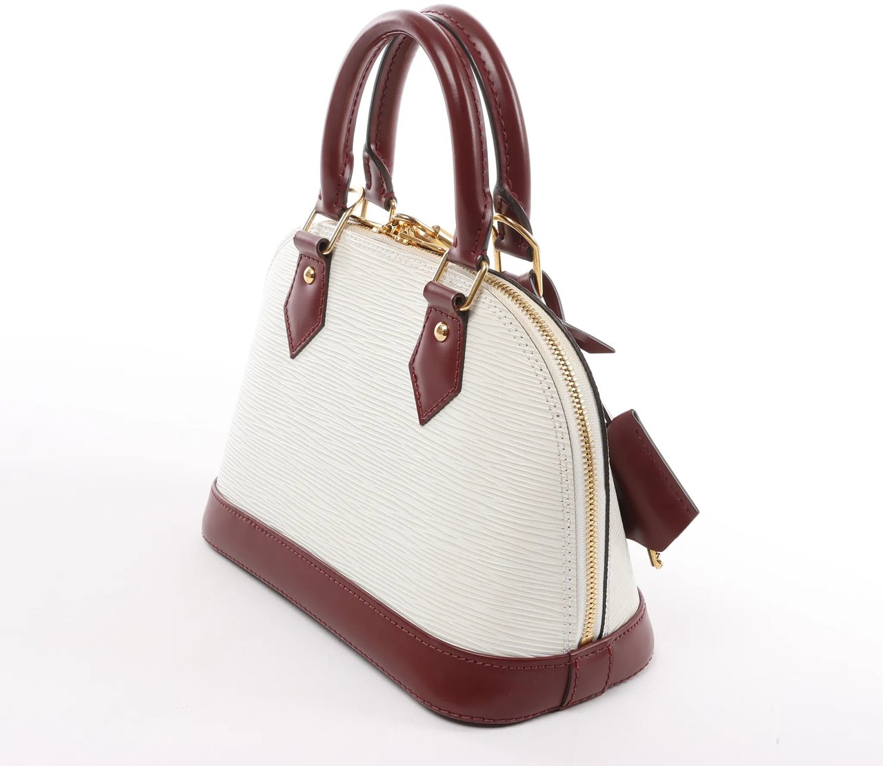 Louis Vuitton Louis Vuitton Alma BB Epi Leather 2Way Handbag in White x Burgundy M53589 Divers