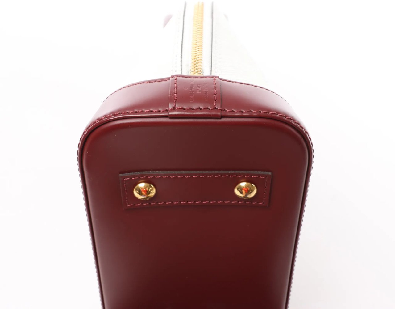 Louis Vuitton Louis Vuitton Alma BB Epi Leather 2Way Handbag in White x Burgundy M53589 Divers