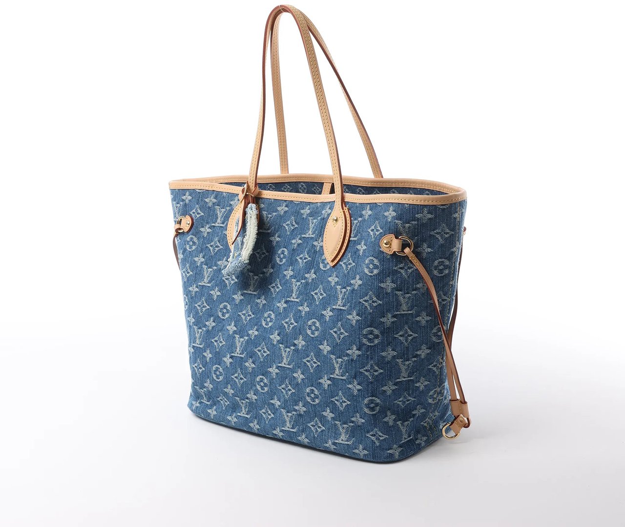 Louis Vuitton Neverfull MM Monogram Denim Shoulder Bag in Blue M13192 Blauw