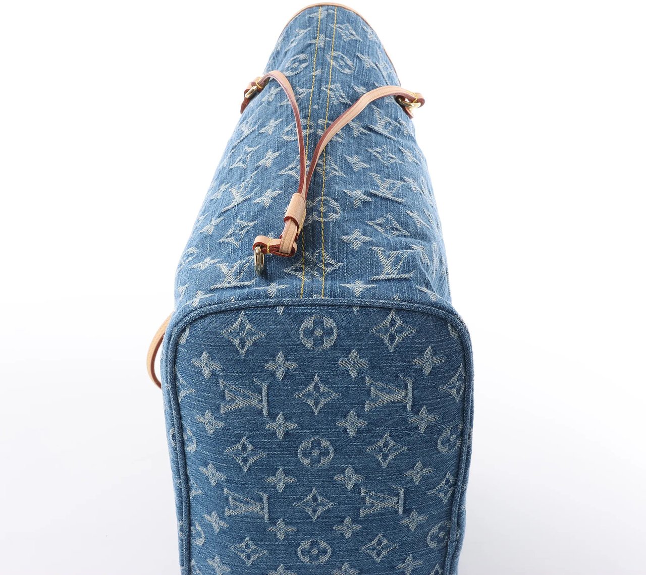 Louis Vuitton Neverfull MM Monogram Denim Shoulder Bag in Blue M13192 Blauw