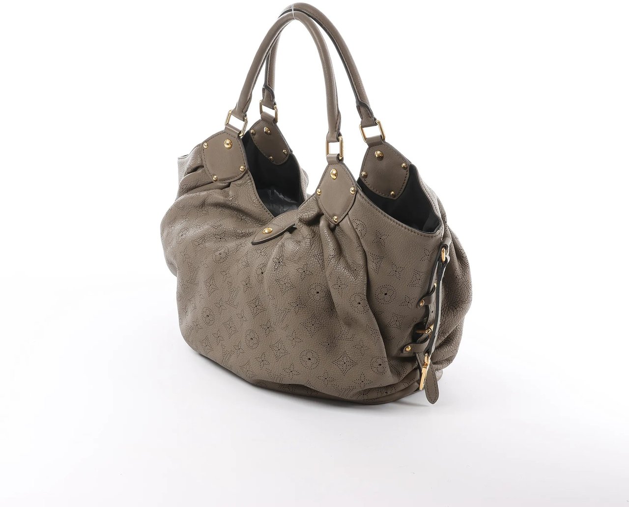 Louis Vuitton Louis Vuitton Mahina L Monogram Leather Shoulder Bag in Brown M93121 Bruin