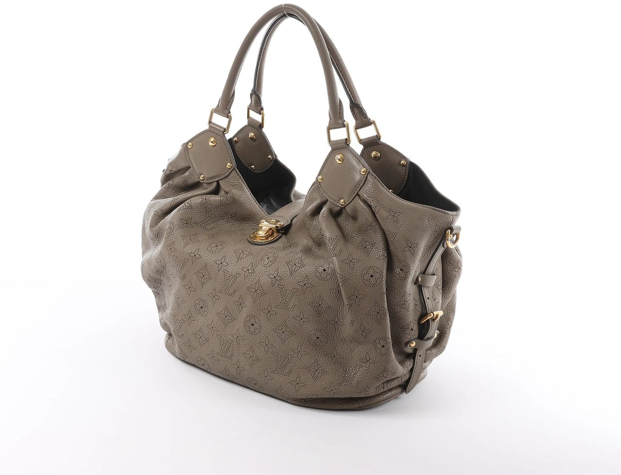 Louis Vuitton Louis Vuitton Mahina L Monogram Leather Shoulder Bag in Brown M93121 Bruin