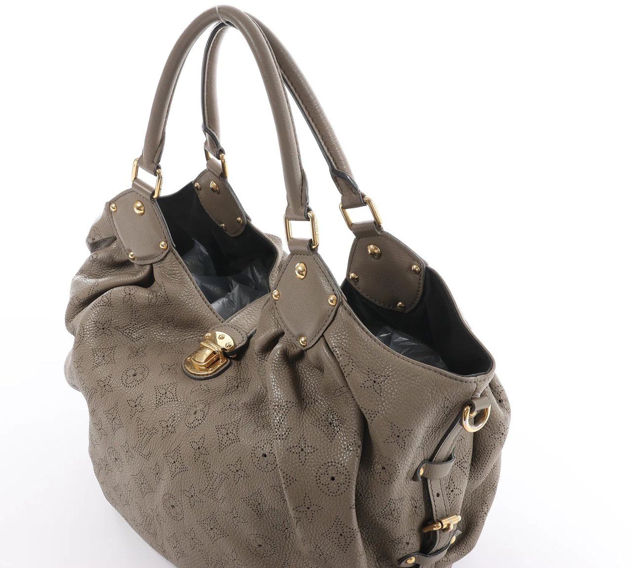 Louis Vuitton Louis Vuitton Mahina L Monogram Leather Shoulder Bag in Brown M93121 Bruin