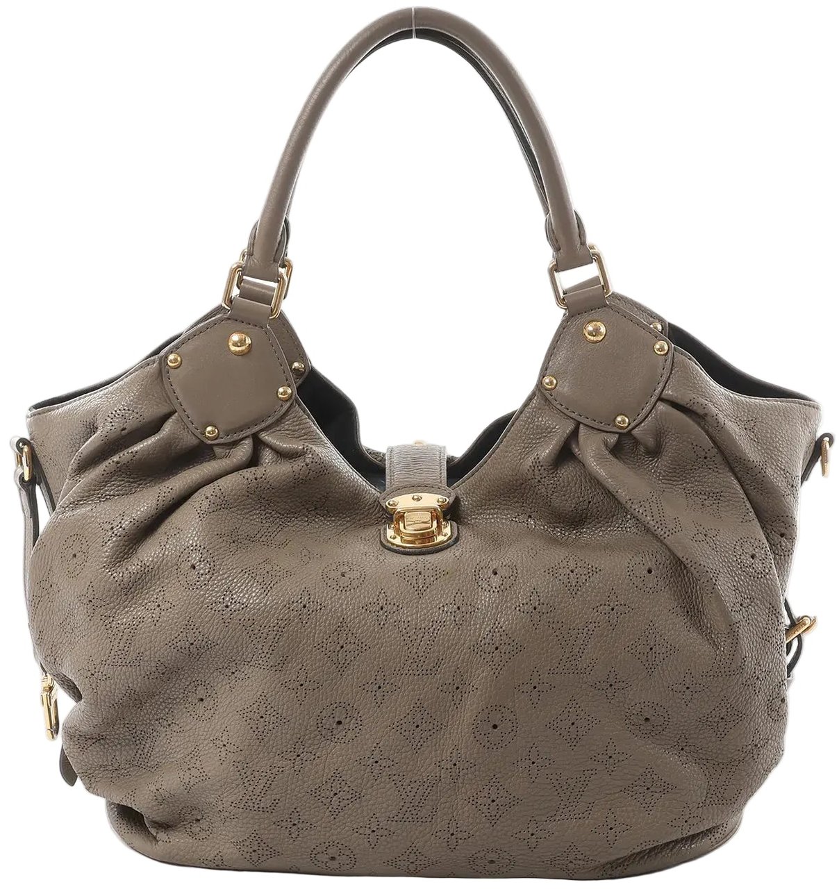 Louis Vuitton Louis Vuitton Mahina L Monogram Leather Shoulder Bag in Brown M93121 Bruin