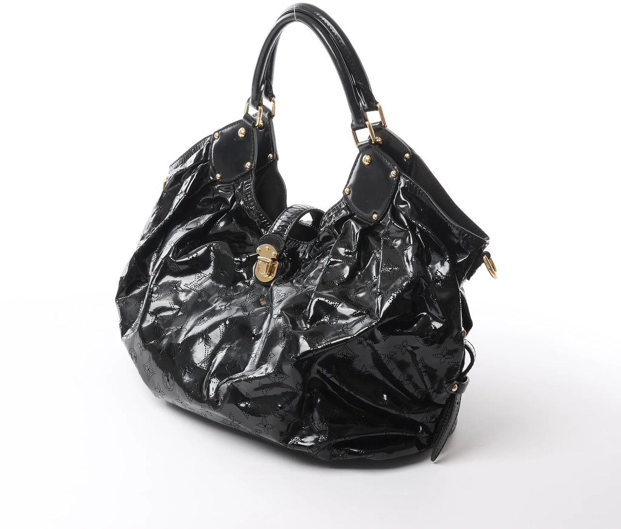 Louis Vuitton Surya XL Monogram Mahina Patent Leather Shoulder Bag in Black M95796 Zwart