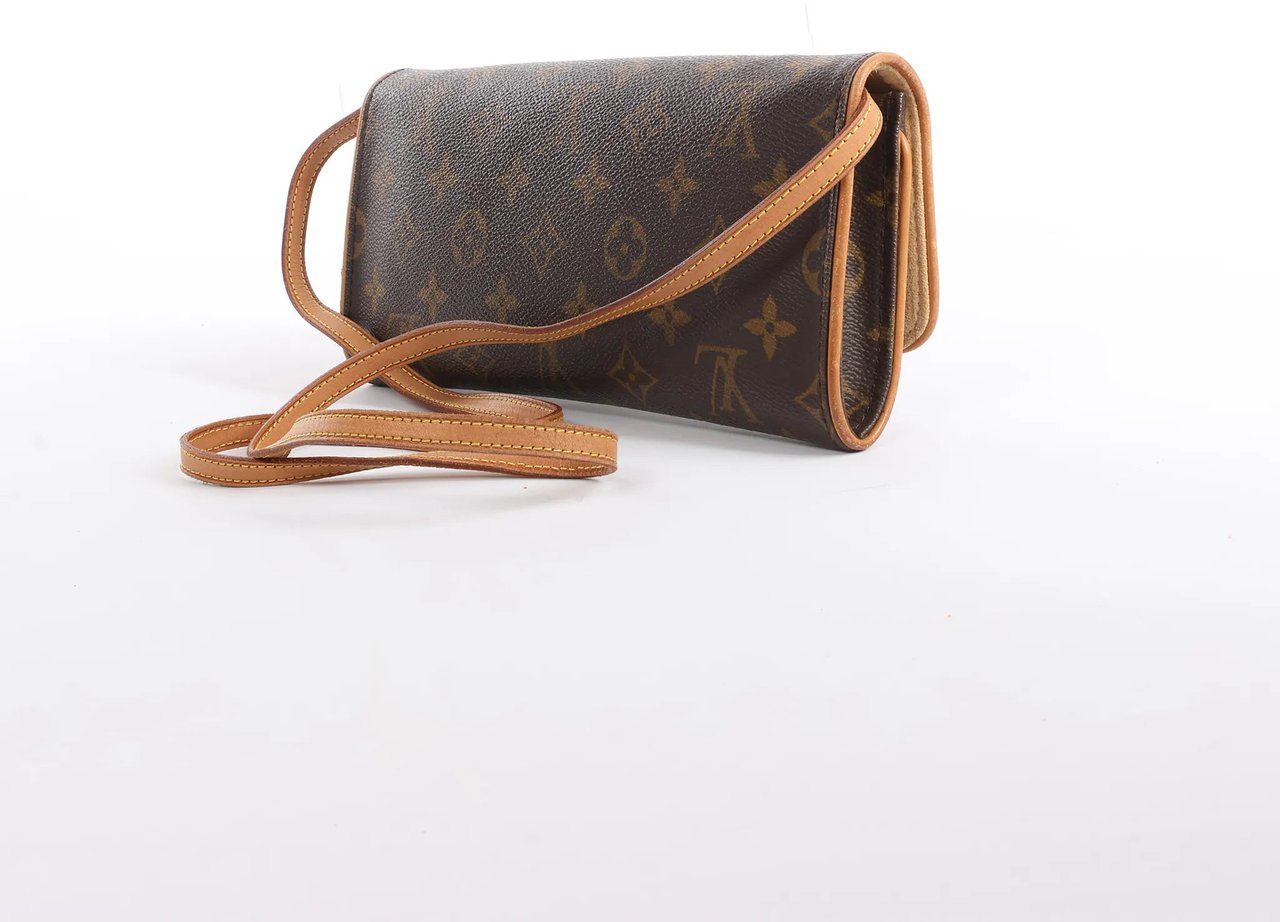 Louis Vuitton Pochette Twin GM Monogram Canvas Crossbody Bag in Brown M51852 Bruin